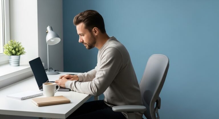 beginner working on laptop to start making money online using free tools