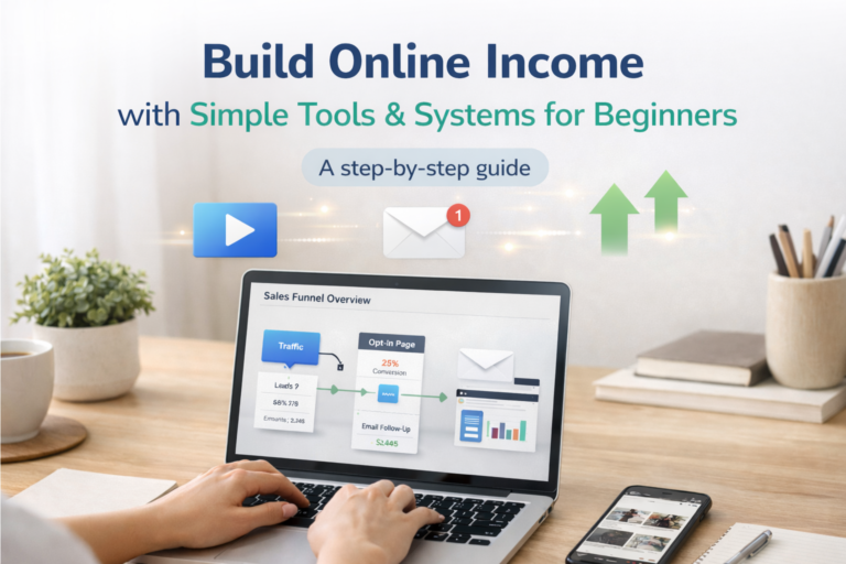build online income with simple tools and systems beginner funnel content automation setup