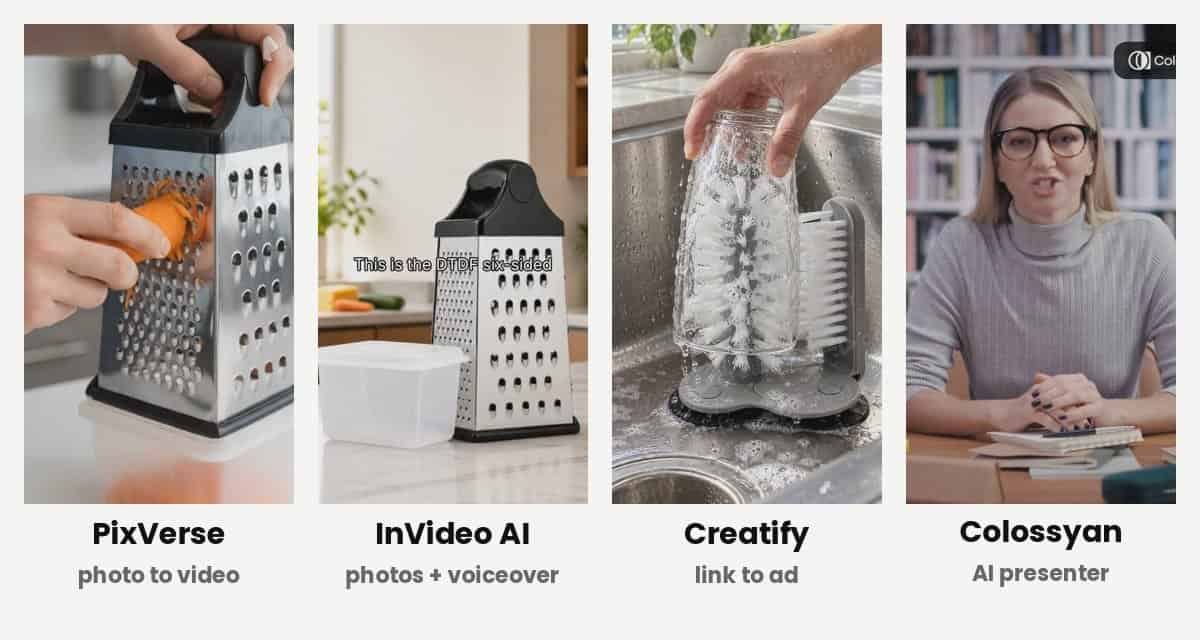 What PixVerse, InVideo AI, Creatify and Colossyan made for my products