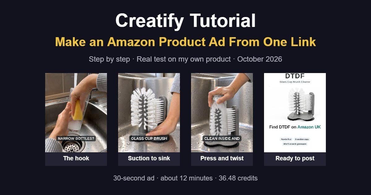 Creatify tutorial: make an Amazon product ad from one link